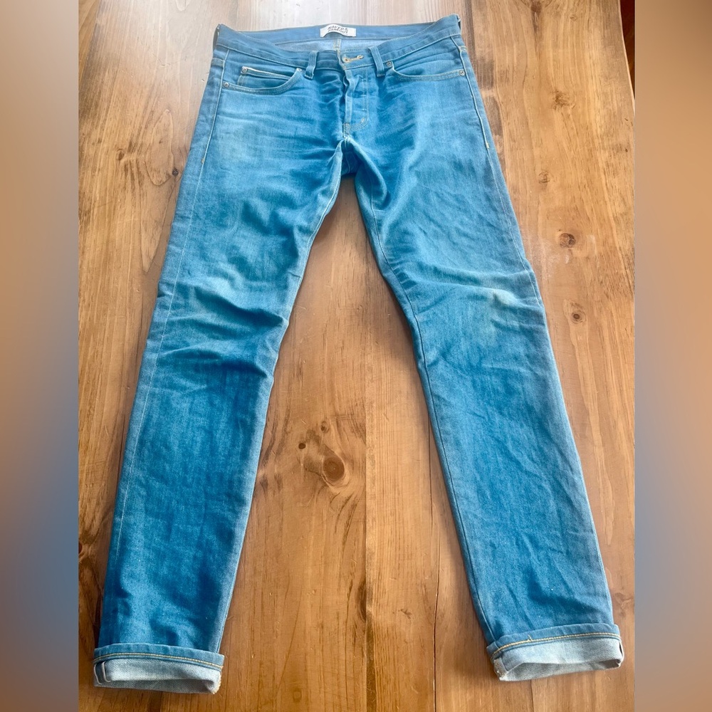 Naked & Famous Denim Light Blue Slim Jeans - Picture 2 of 6
